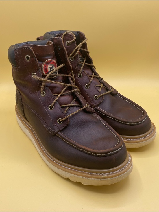 Irish Setter Other - Irish Setter Brown Leather Moc-Toe Work Boots with Lace-Up Collar